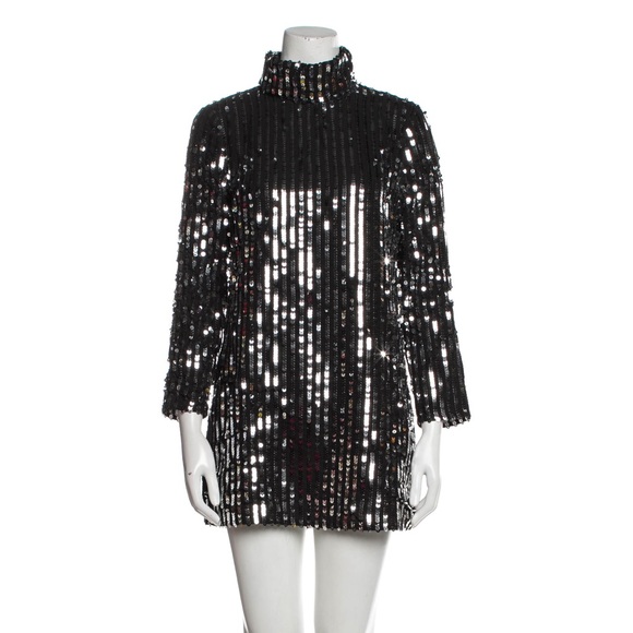 NWT RIXO Bardot Sequin Mini Dress Size Small - Picture 4 of 9